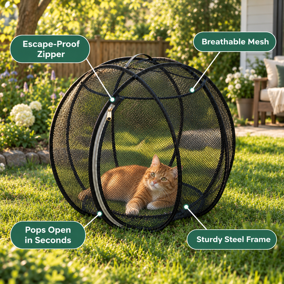 RoamSphere™ – Portable Outdoor Cat Playpen
